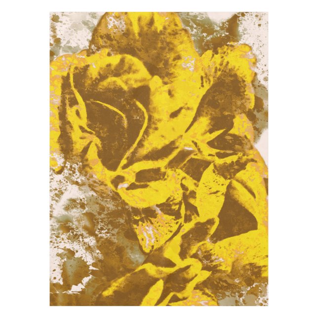Tablecloth Yellow Rose Watercolor (Front)