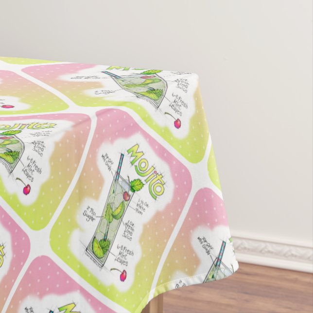 TABLECLOTHS - MOJITO RECIPE COCKTAIL ART (In Situ)
