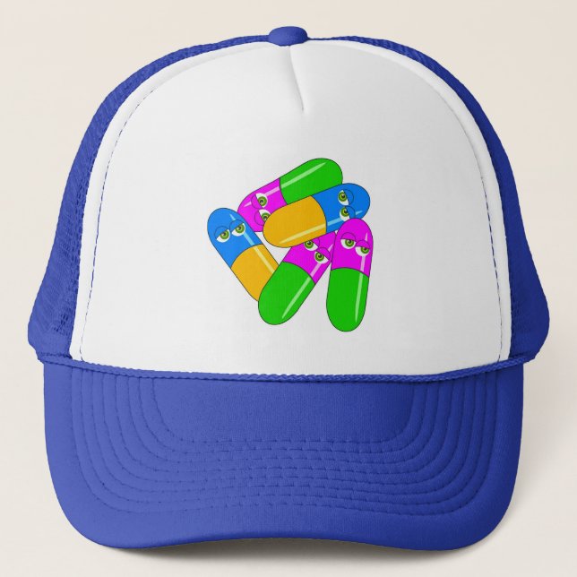 Tablet Capsules Trucker Hat (Front)