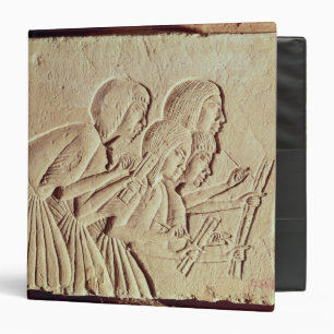 Tablet depicting four scribes at work binder