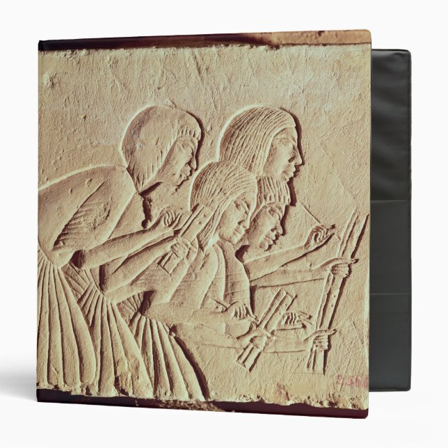 Tablet depicting four scribes at work binder (Front/Inside)