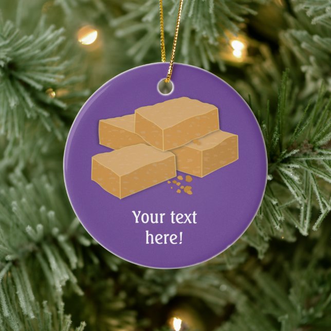 Tablet - fudge like treat from Scotland - add text Ceramic Ornament (Tree)