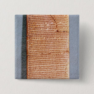 Tablet relating the ritual sacrifices 2 inch square button