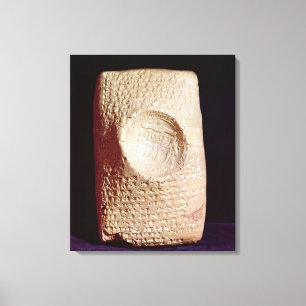 Tablet with cuneiform inscription canvas print