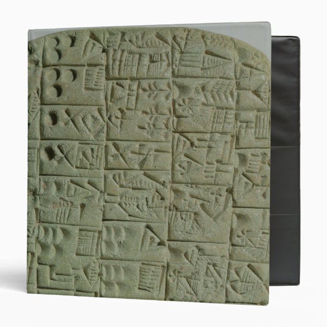 Tablet with cuneiform script binder (Front/Inside)