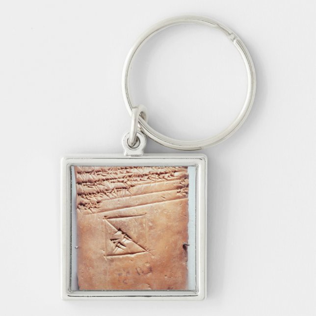 Tablet with cuneiform script, c.1830-1530 BC Keychain (Front)
