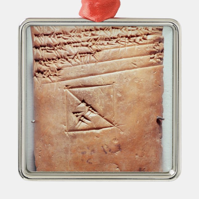 Tablet with cuneiform script, c.1830-1530 BC Metal Ornament (Front)