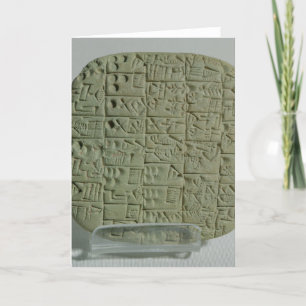 Tablet with cuneiform script card