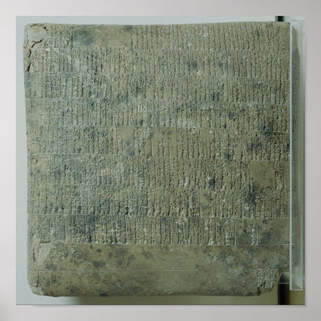 Tablet with cuneiform script poster (Front)
