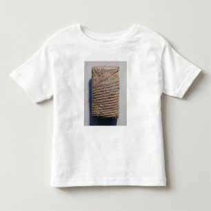 Tablet with fourteen lines of a mathematical text toddler t-shirt
