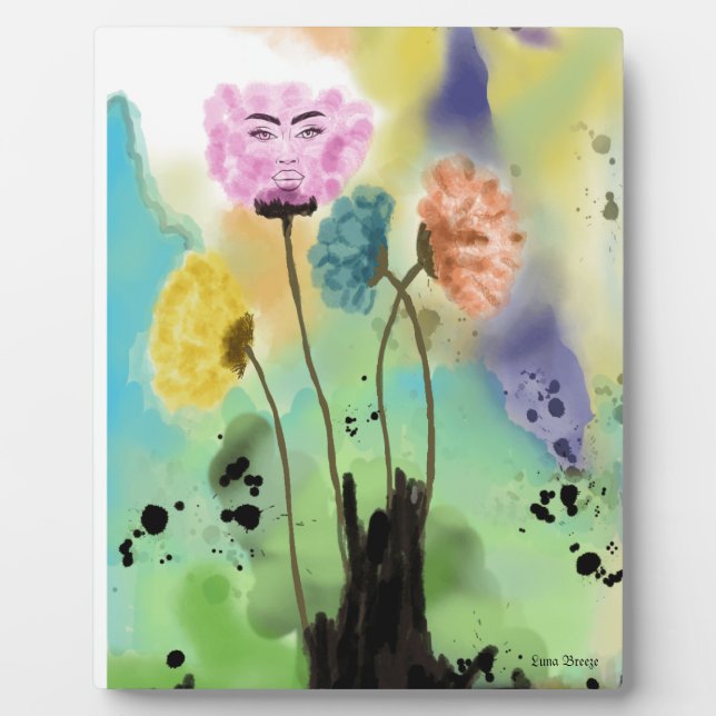 Tabletop Abstract Plaque with Easel (Front)