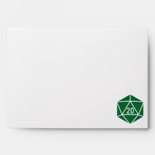 Tabletop Chic dans des enveloppes vertes