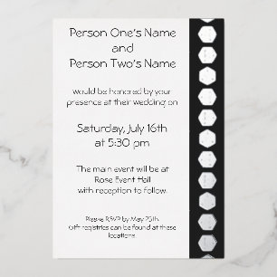 Tabletop Chic in Black Foil Invitation