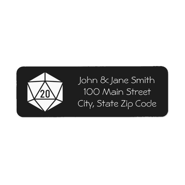 Tabletop Chic in Black Return Address Label (Front)