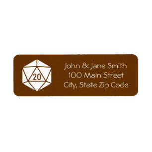 Tabletop Chic in Chocolate Return Address Label
