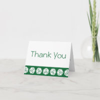 Tabletop Chic in Green Thank You Card
