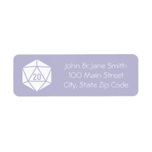 Tabletop Chic in Lavender Return Address Label