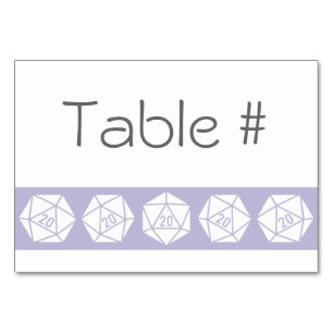 Tabletop Chic in Lavender Table Card