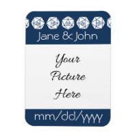 Tabletop Chic in Navy Save-the-Date Magnet