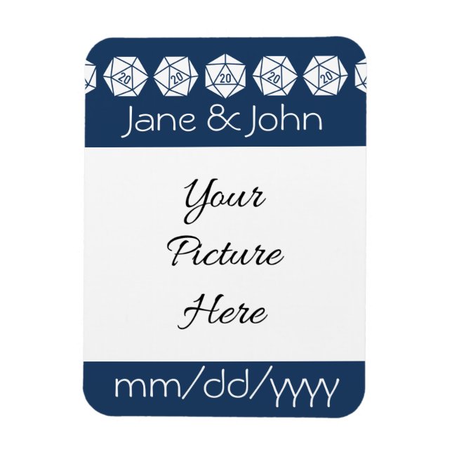 Tabletop Chic in Navy Save-the-Date Magnet (Vertical)