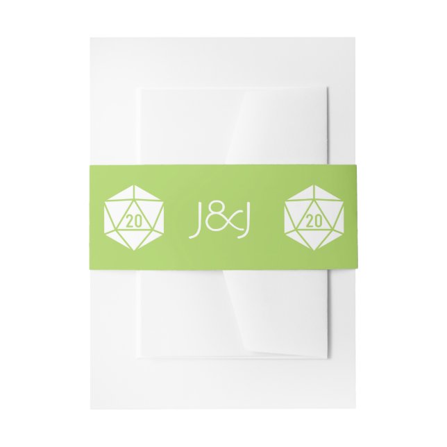Tabletop Chic in Peridot Invitation Belly Band (Front Example)