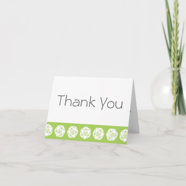 Tabletop Chic in Peridot Thank You Card (Front)