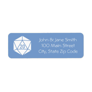 Tabletop Chic in Periwinkle Return Address Label