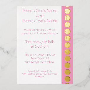 Tabletop Chic in Petal Pink Foil Invitation