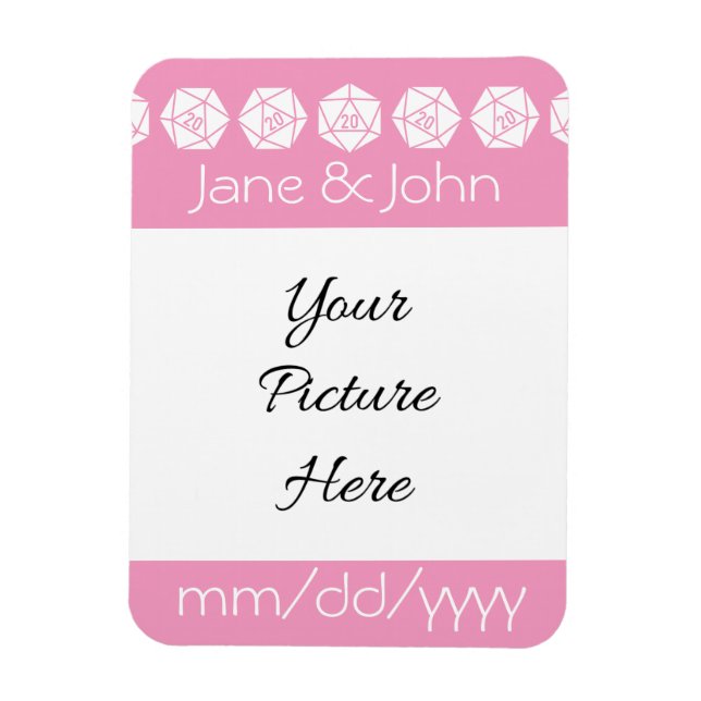 Tabletop Chic in Petal Pink Save-the-Date Magnet (Vertical)