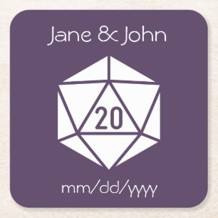 Tabletop Chic in Purple Paper Coaster