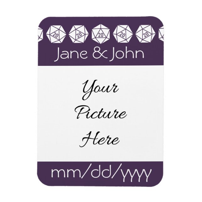 Tabletop Chic in Purple Save-the-Date Magnet (Vertical)