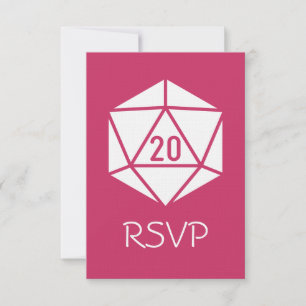Tabletop Chic in Raspberry RSVP Card