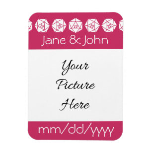 Tabletop Chic in Raspberry Save-the-Date Magnet