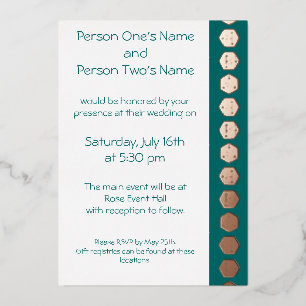 Tabletop Chic in Teal Foil Invitation