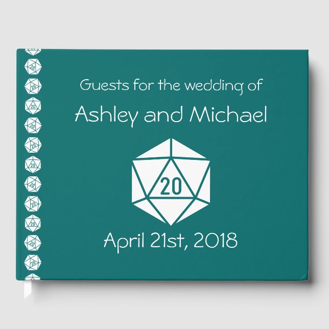 Tabletop Chic in Teal Guest Book (Front)