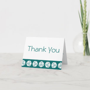 Tabletop Chic in Teal Thank You Card