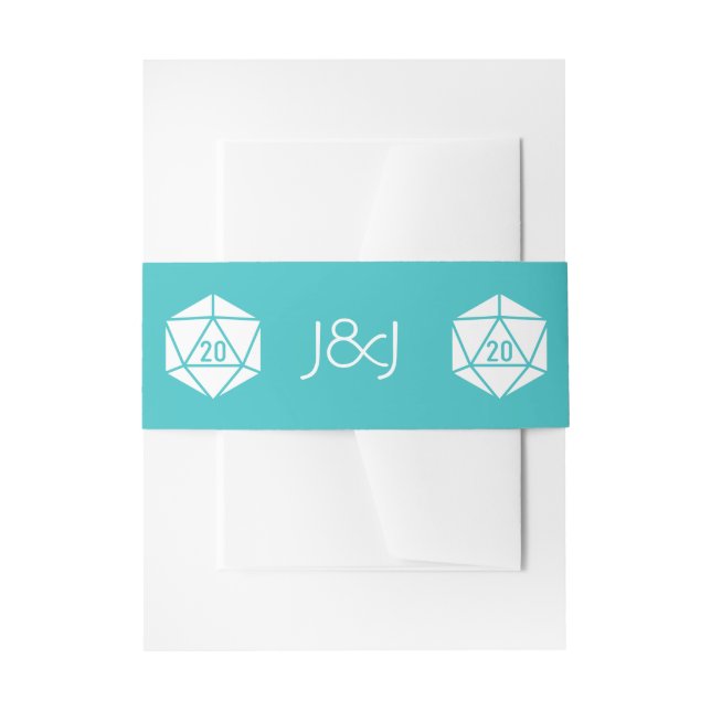 Tabletop Chic in Turquoise Invitation Belly Band (Front Example)