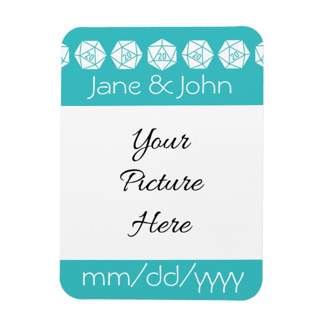 Tabletop Chic in Turquoise Save-the-Date Magnet (Vertical)