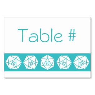 Tabletop Chic in Turquoise Table Card