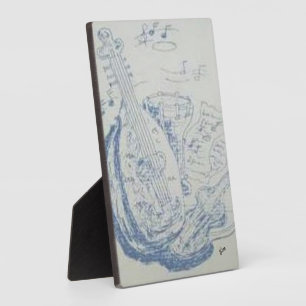 Tabletop  Easel : Greek Instruments Plaque