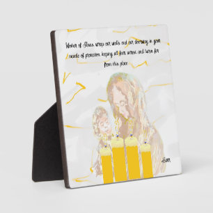 Tabletop Easel With Canvas : Bless Our Home Plaque
