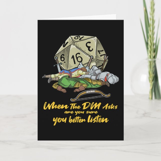 Tabletop Gaming When The DM Asks Card (Front)