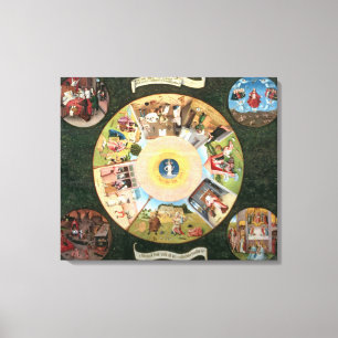 Tabletop of the Seven Deadly Sins Canvas Print