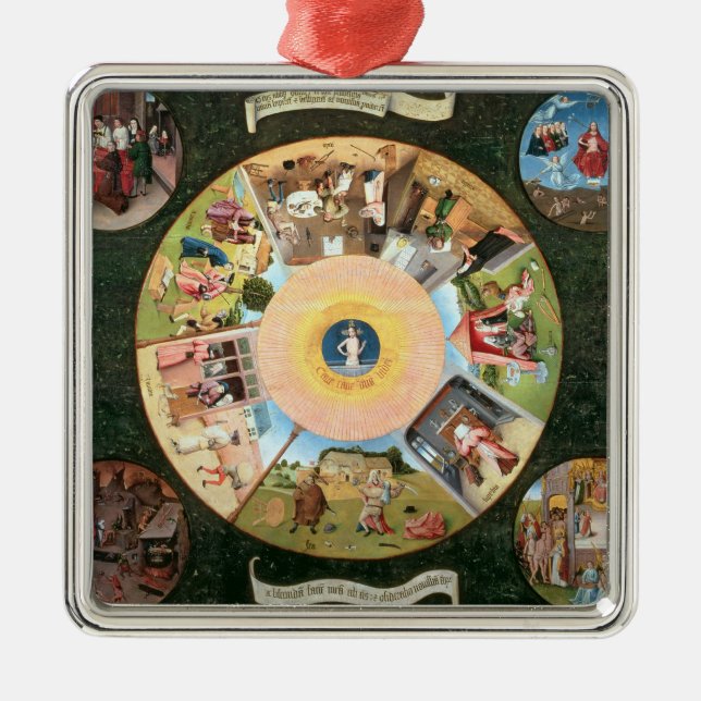 Tabletop of the Seven Deadly Sins Metal Ornament (Front)