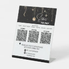 *~* Tabletop QR 3 PAYMENT Table Tent Cosmic Moon