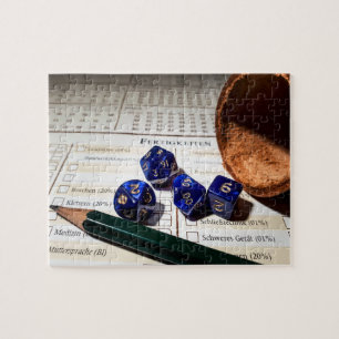 Tabletop RPG   Fantasy Role Player Character Sheet Jigsaw Puzzle