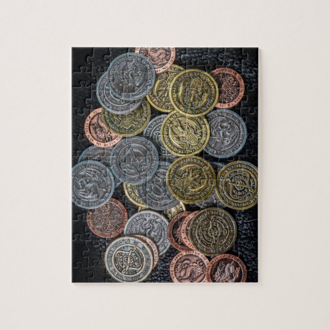 Tabletop RPG | PNP Role Player LARP Fantasy Coins Jigsaw Puzzle (Vertical)