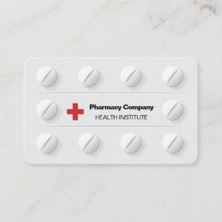 Tablets Pills Box Professional Medical Cross Business Card