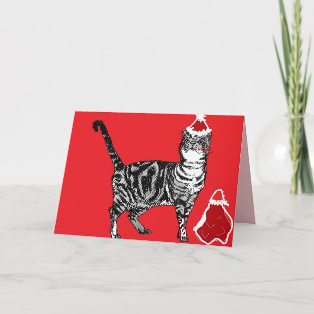 Tablette de Noël Père Noël Presse Gratté Carte Cha (Devant)