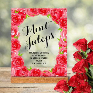 Tablette Jus de menthe de Roses rouges